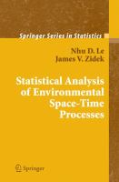 Statistical analysis of environmental space-time processes /