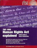 The 1998 Human Rights Act explained /