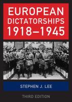European dictatorships, 1918-1945