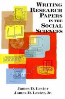 Writing research papers in the social sciences /