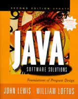 Java software solutions : foundations of program design /