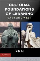 Cultural Foundations of Learning East and West.