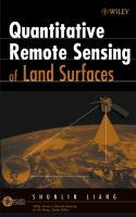 Quantitative remote sensing of land surfaces /