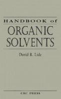 Handbook of organic solvents /