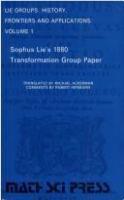 Sophus Lie's 1880 transformation group paper /