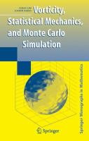 Vorticity, statistical mechanics, and Monte Carlo simulation /