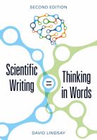 Scientific writing = thinking in words /