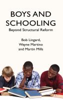 Boys and schooling beyond structural reform /