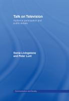 Talk on television : audience participation and public debate /