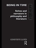 Being in time : selves and narrators in philosophy and literature /