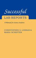 Successful lab reports : a manual for science students /