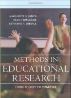 Methods in educational research : from theory to practice /