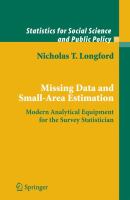 Missing data and small-area estimation : modern analytical equipment for the survey statistician /