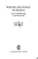 Writer and public in France : from the Middle Ages to the present day /