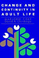 Change and continuity in adult life /