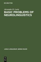 Basic problems of neurolinguistics /