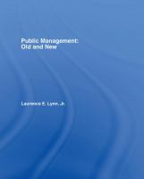 Public management : old and new /