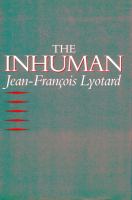 The inhuman : reflections on time /