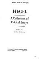 Hegel : a collection of critical essays /