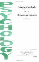Psychology : models & methods for the behavioural sciences /
