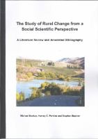 The study of rural change from a social scientific perspective : a literature review and annotated bibliography /