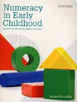 Numeracy in early childhood : shared contexts for teaching & learning /