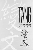 Tang transformation texts : a study of the Buddhist contribution to the rise of vernacular fiction and drama in China /