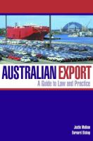 Australian export : a guide to law and practice /