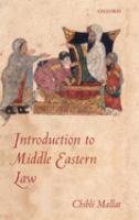 Introduction to Middle Eastern law /