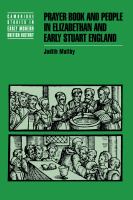 Prayer book and people in Elizabethan and early Stuart England /