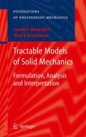 Tractable models of solid mechanics formulation, analysis and interpretation /