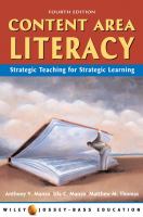 Content area literacy : strategic teaching for strategic learning /