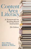 Content area literacy : a framework for reading-based instruction /
