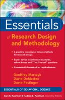 Essentials of research design and methodology /