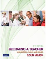Becoming a teacher : knowledge, skills and issues /