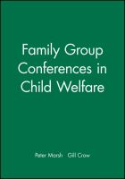 Family group conferences in child welfare /