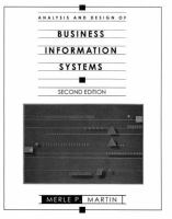 Analysis and design of business information systems /