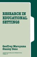 Research in educational settings /