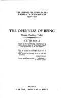 The openness of being: natural theology today /
