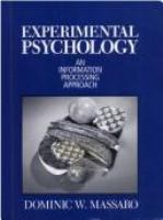 Experimental psychology : an information processing approach /