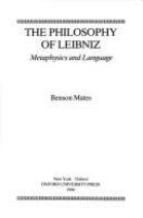 The philosophy of Leibniz : metaphysics and language /