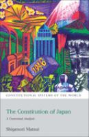 The Constitution of Japan : a contextual analysis /