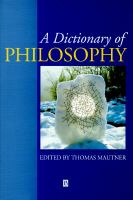 A dictionary of philosophy /