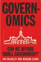 Governomics : can we afford small government? /