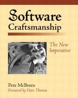 Software craftsmanship : the new imperative /