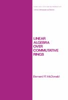 Linear algebra over commutative rings /