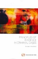 Principles of evidence in criminal cases /