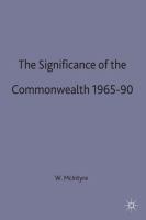 The significance of the Commonwealth, 1965-90 /