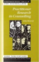 Practitioner research in counselling /