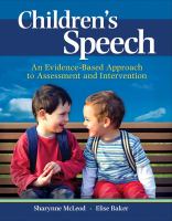 Children's speech : an evidence-based approach to assessment and intervention /